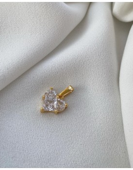 altın kaplama swarovski kalp kolye ucu