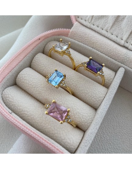 swarovski baget tas ayarlanabilir yüzük