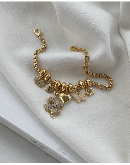 6 charm zirkon tasarım bileklik