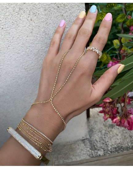 14k özel seri çelik 4 parça bileklik kelepçe şahmeran ve yüzük seti