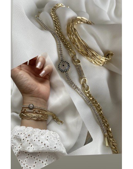 baget taş 14k zirkon bileklikler