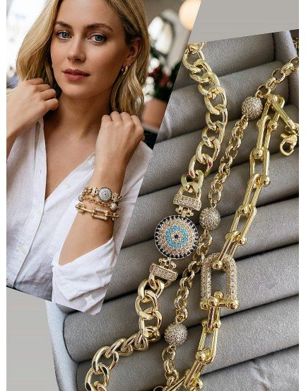 özel seri 14k kuyumcu modeli mikron vip üçlü bileklik