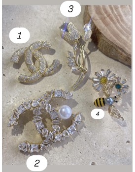 14k çelik özel seri ithal swarovski takı broşlar