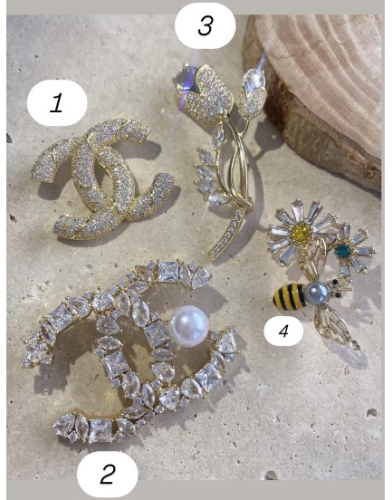 14k çelik özel seri ithal swarovski takı broşlar