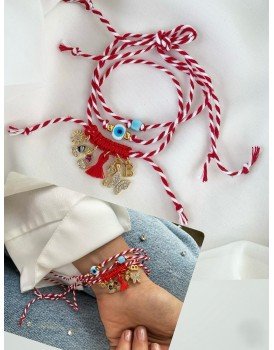 marteniçka duble charm 3lü set şans ve mutluluk bilekliği