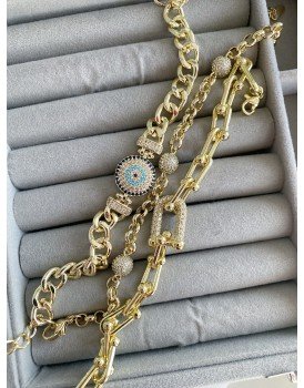 özel seri 14k kuyumcu modeli mikron vip üçlü bileklik