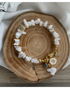 kristal kuvars ve ay taşı zirkon tosbik 5 charm şans ve aşk temalı tasarım bileklik kristal kuvars ve ay taşı zirkon tosbik 5 charm şans ve aşk temalı tasarım bileklik