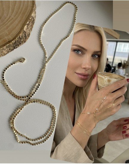 14k çelik çift dolama bileklikli tasarım şahmeran