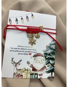 zirkon kar tanesi charm zirkon kalp gold harfli dolgu yıldız 2li set yeni yıl şans bilekliği