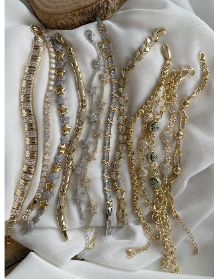 altın kaplama kuyumcu model özel seri bileklikler